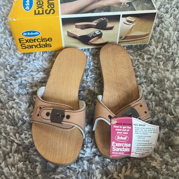 NWT Natural Wheat 1970’s Vintage Dr. Scholl’s Exercise Sandal Size 6 - Picture 9 of 9